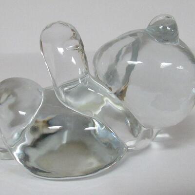 Clear Fenton Glass Bear Figurine