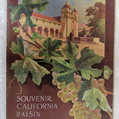 Lot of Small Vintage Soft Cover Cookbooks, Jello 1930 and 1933, Bakers Coconut, Not Dated, Souvenir of Cal Raisins, 1914