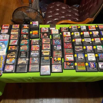 Huge lot of 77 vintage games Sega Genesis n64 & nes