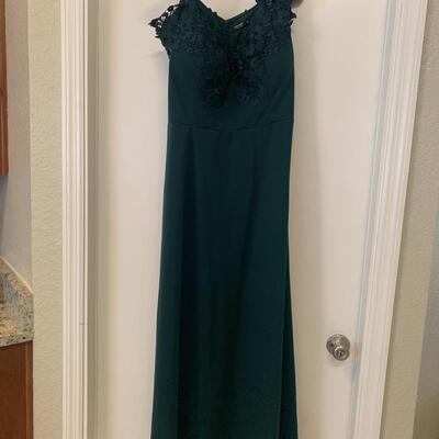 Hunter green long dress