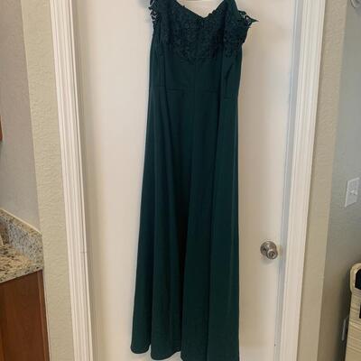Hunter green long dress