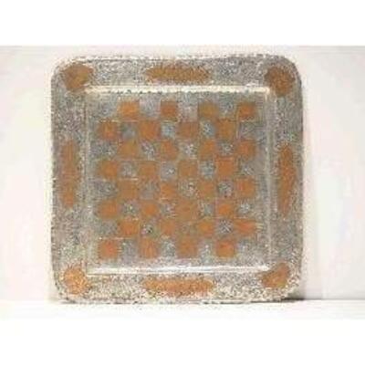 Fine Art Handmade Persian Engraved Copper 13"x13", ABCZAG-20, 
"Summer Sale 2021 Clearance!" 
Make an Offer...
