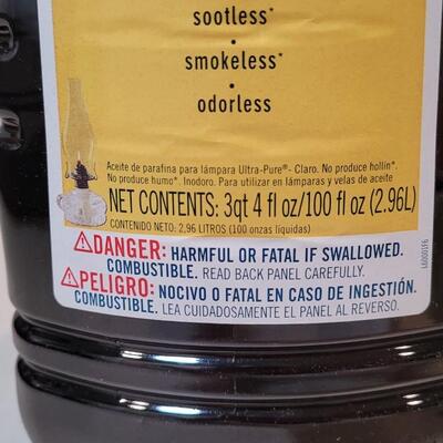 Lot 383: Ultra Pure Clear Paraffin Lamp Oil (See Line for Level)
