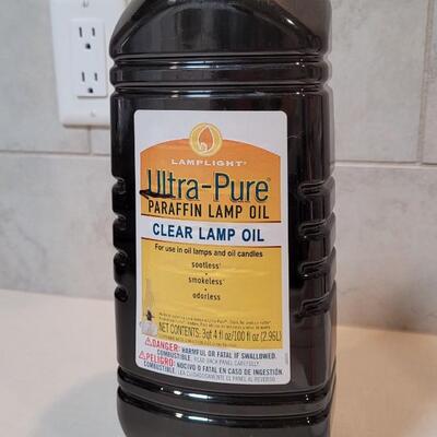 Lot 383: Ultra Pure Clear Paraffin Lamp Oil (See Line for Level)