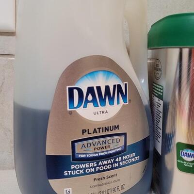 Lot 388: DAWN Dish Detergent + CASCADE Dishwasher Tabs (Both approx. 1/2 Full)