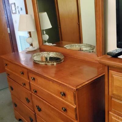 Maple Dresser with Mirror