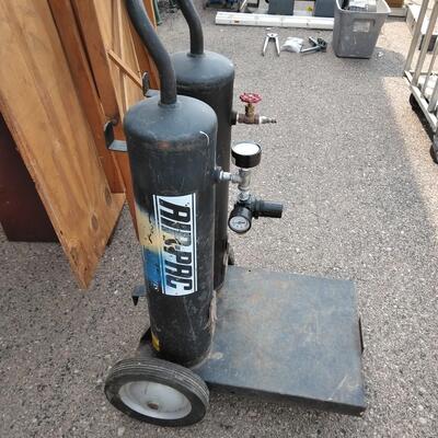 LOT 8 DUAL AIRPACK TANKS ON CART 