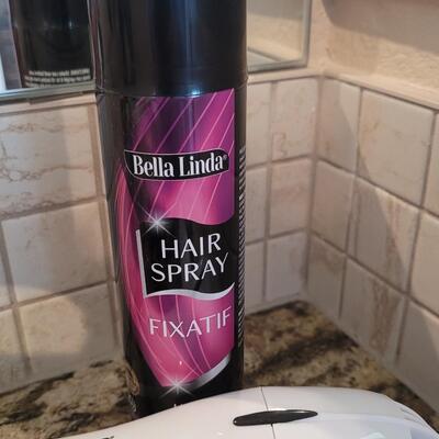 Lot 394: Blow Dryer. Hair Spray & Mirror 