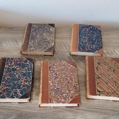 Lot 398: Late 1800's Book Lot (Terra Cotta Colored) Binding 
