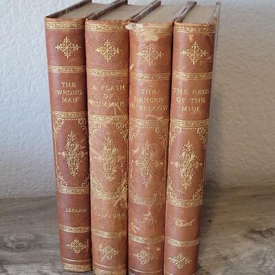 Lot 399: Late 1800's Book Lot (Redish Orange)