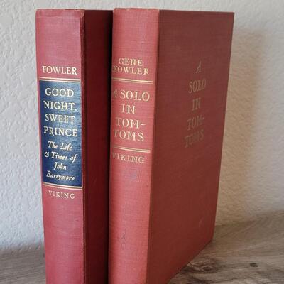 Lot 406: Gene Fowler Book Lot (A Solo in Tom Toms & Good Night, Sweet Prince 
