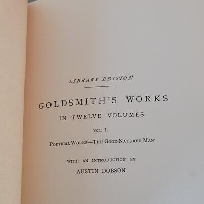 Lot 408: 12 Volume THE WORKS OF OLIVER GOLDSMITH (1900)
