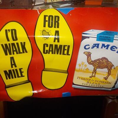 Original Camels Cigarettes' Poster & Famous saying.