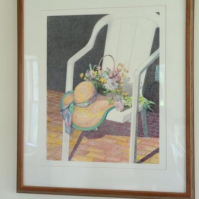 Lot 500: Signed Local Artist Pencil Framed Artwork. 