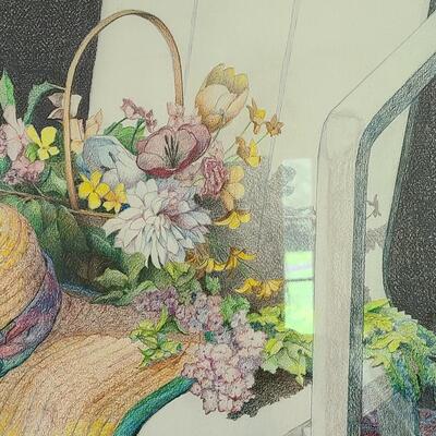 Lot 500: Signed Local Artist Pencil Framed Artwork. 