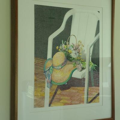 Lot 500: Signed Local Artist Pencil Framed Artwork. 