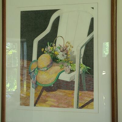 Lot 500: Signed Local Artist Pencil Framed Artwork. 