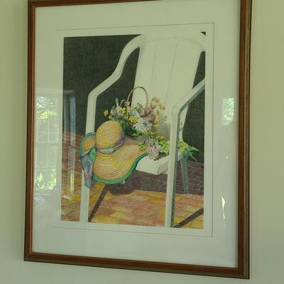 Lot 500: Signed Local Artist Pencil Framed Artwork. 