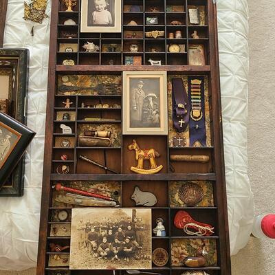 Lot 34: Antique Collectibles in Typeset Drawer 