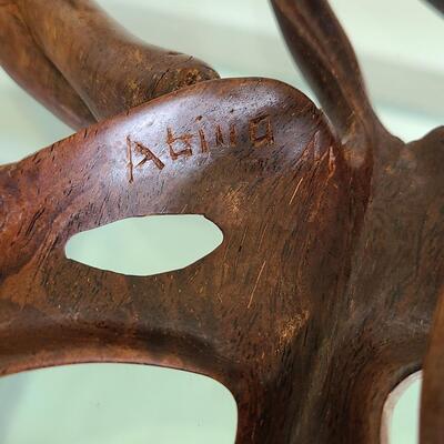 Lot 47: Artist Signed Owl Block, Pottery, Wood Carved Birds, and More  