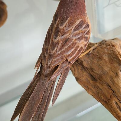 Lot 47: Artist Signed Owl Block, Pottery, Wood Carved Birds, and More  