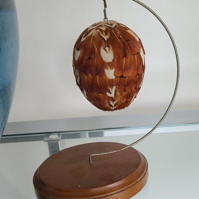 Lot 47: Artist Signed Owl Block, Pottery, Wood Carved Birds, and More  