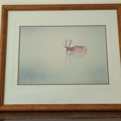 Lot 53: Signed Thomas Mangelsen "Morning Light" Bull Elk Artwork & More 
