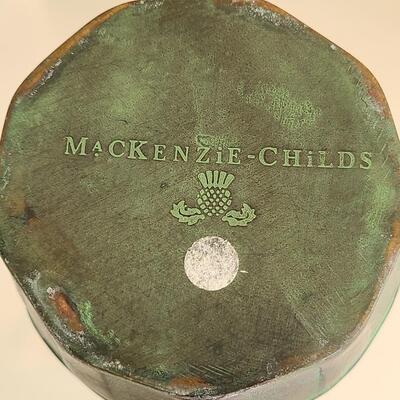 Lot 54: Mackenzie Childs Watering Can and Tea/Dresser Caddy