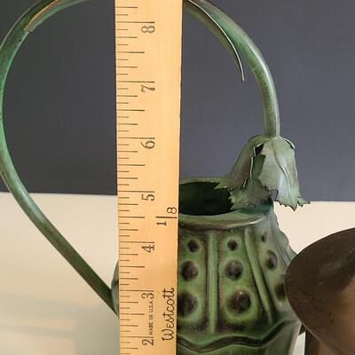 Lot 54: Mackenzie Childs Watering Can and Tea/Dresser Caddy