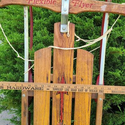 Lot 58: Tall Flexible Flyer Vintage Sled