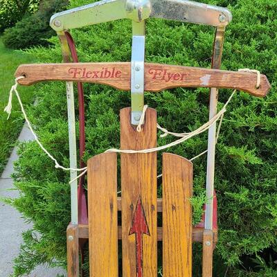 Lot 58: Tall Flexible Flyer Vintage Sled