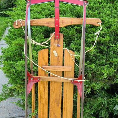 Lot 58: Tall Flexible Flyer Vintage Sled