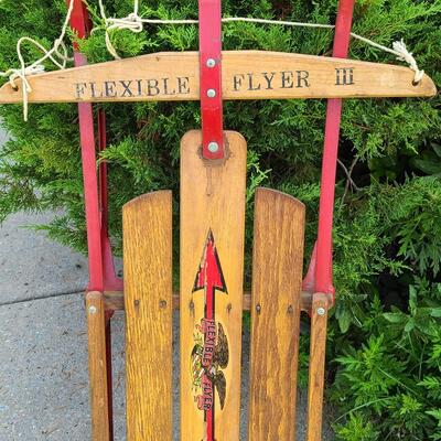 Lot 59: Small Flexible Flyer III Vintage Sled 