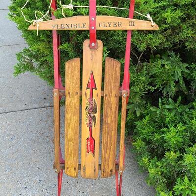 Lot 59: Small Flexible Flyer III Vintage Sled 