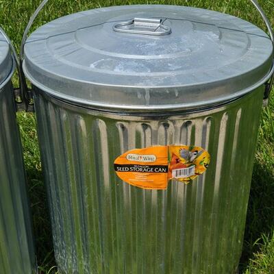Lot 60: Galvanized Steel 10 gallon Seed Storage
