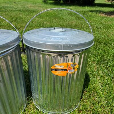 Lot 60: Galvanized Steel 10 gallon Seed Storage
