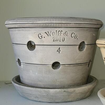 Lot 67: Collectible G. Wolff & Company Pottery Orchid Pots/Planters 