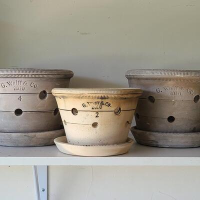 Lot 67: Collectible G. Wolff & Company Pottery Orchid Pots/Planters 