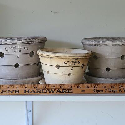 Lot 67: Collectible G. Wolff & Company Pottery Orchid Pots/Planters 
