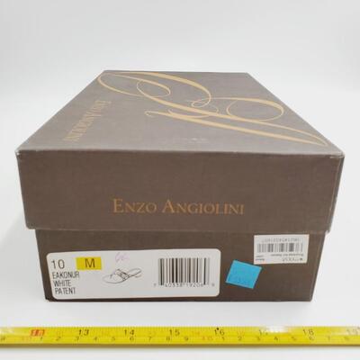 ENZO ANGIOLINI SIZE 1OM "WHITE" SLIP ON LEATHER SANDLE