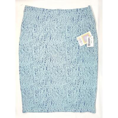 *NEW* LULAROE â€œCASSIEâ€ BLUE KNIT PENCIL SKIRT - SIZE L