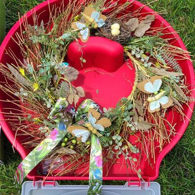 Lot 71: Fall & Spring Designer Wreaths 