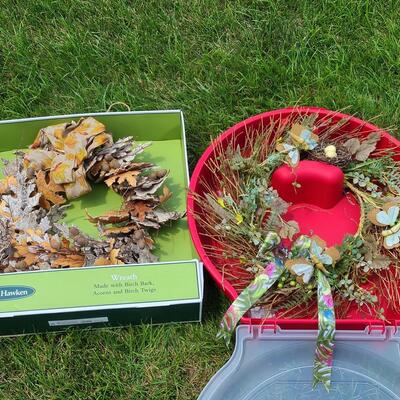 Lot 71: Fall & Spring Designer Wreaths 