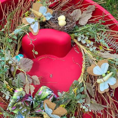 Lot 71: Fall & Spring Designer Wreaths 