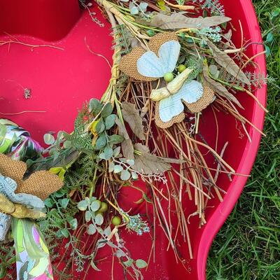 Lot 71: Fall & Spring Designer Wreaths 