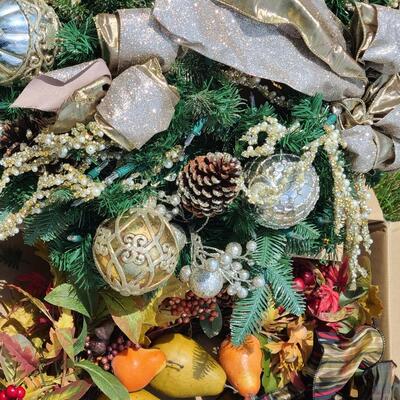 Lot 72: Designer Fall and Winter Wreaths 