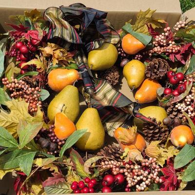Lot 72: Designer Fall and Winter Wreaths 
