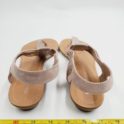 MADDEN GIRL "TIFFF BLUSH FAB" SIZE 10M SANDLE WITH RHINESTONES AND ORIGINAL BOX