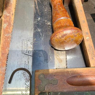 Lot G3: Large Carpenters Box w/Tools