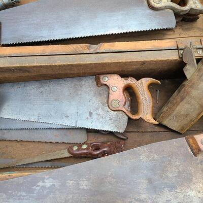 Lot G3: Large Carpenters Box w/Tools